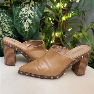 Charles By Charles David Brown Studded Mules
